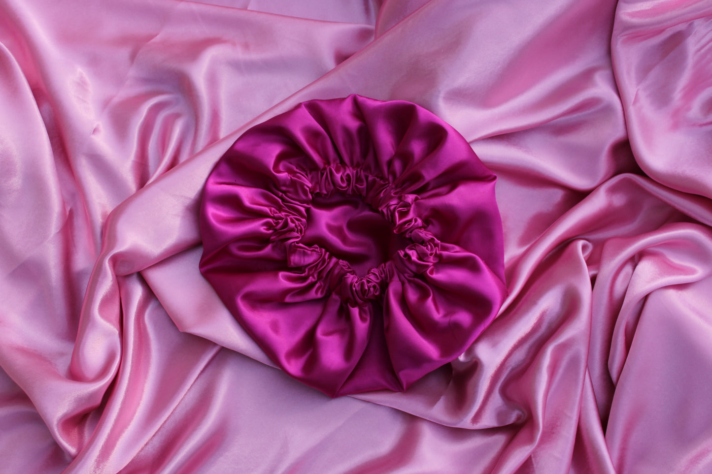 Raspberry Satin Bonnet